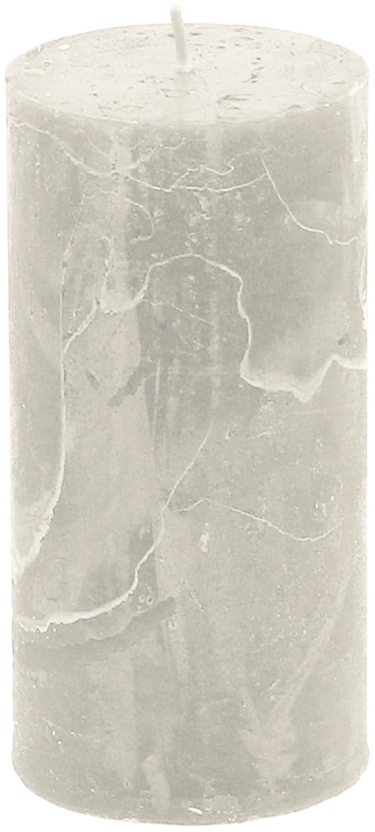 Effen kaarsen grijs 50x100mm 4 st, 4 Stück
