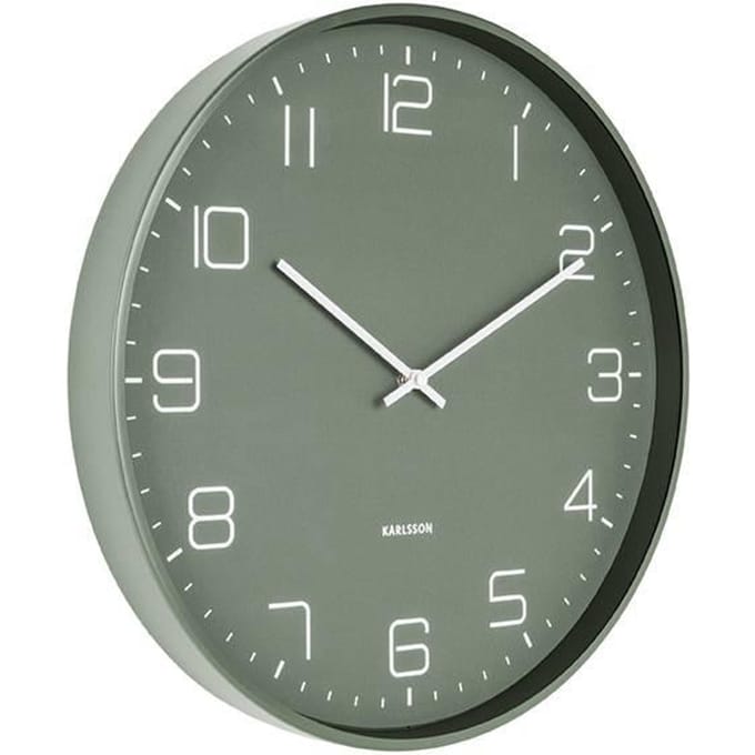 Karlsson Wandklok Lofty - IJzer mat Groen - Ø40cm - Scandinavisch