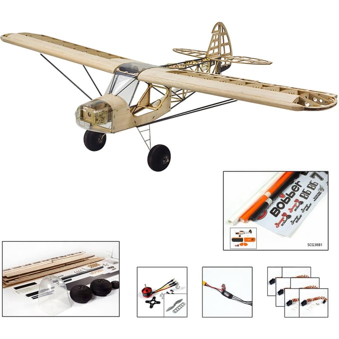 Dancing Wings Hobby S38 Savage Bobber 1000mm Spanwijdte Balsa Hout Afstandsbediening Vliegtuig KIT/ Type 3