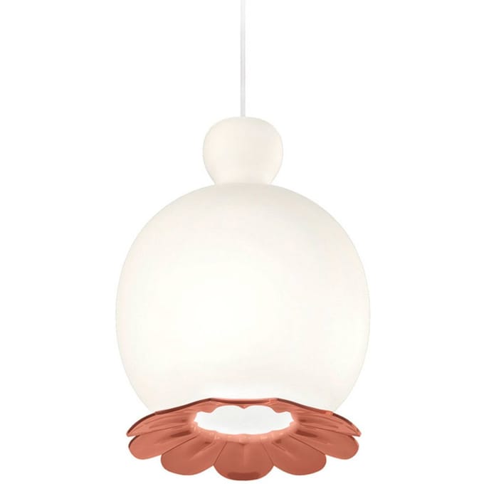 kdln Opyo hanglamp, koraalroze, Ø 22 cm,  glas