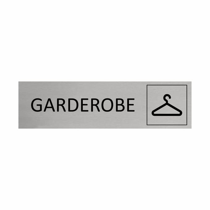 CombiCraft Aluminium deurbordje Garderobe 165x45mm - per stuk