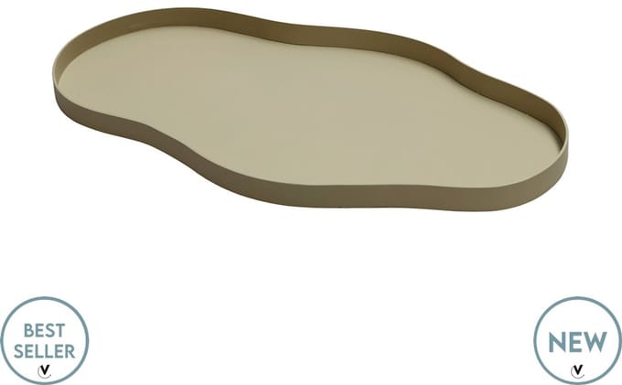 Dienblad Bauru | Small | Fijn Structuur | Beige | L44 x B25 x H2 cm
