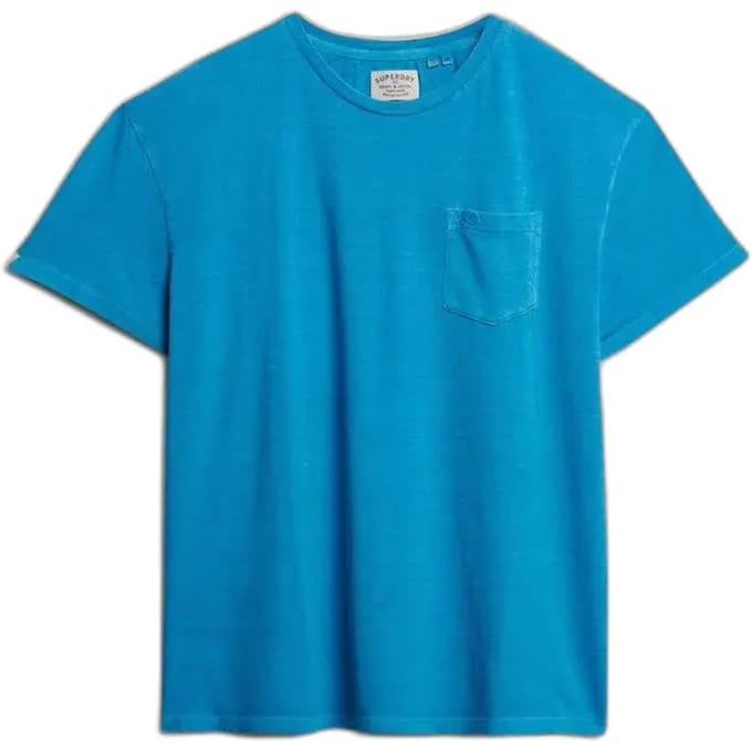 Superdry Classic Cotton Linen Pocket T-shirt Relaxed Pasvorm Blue Grootte: S
