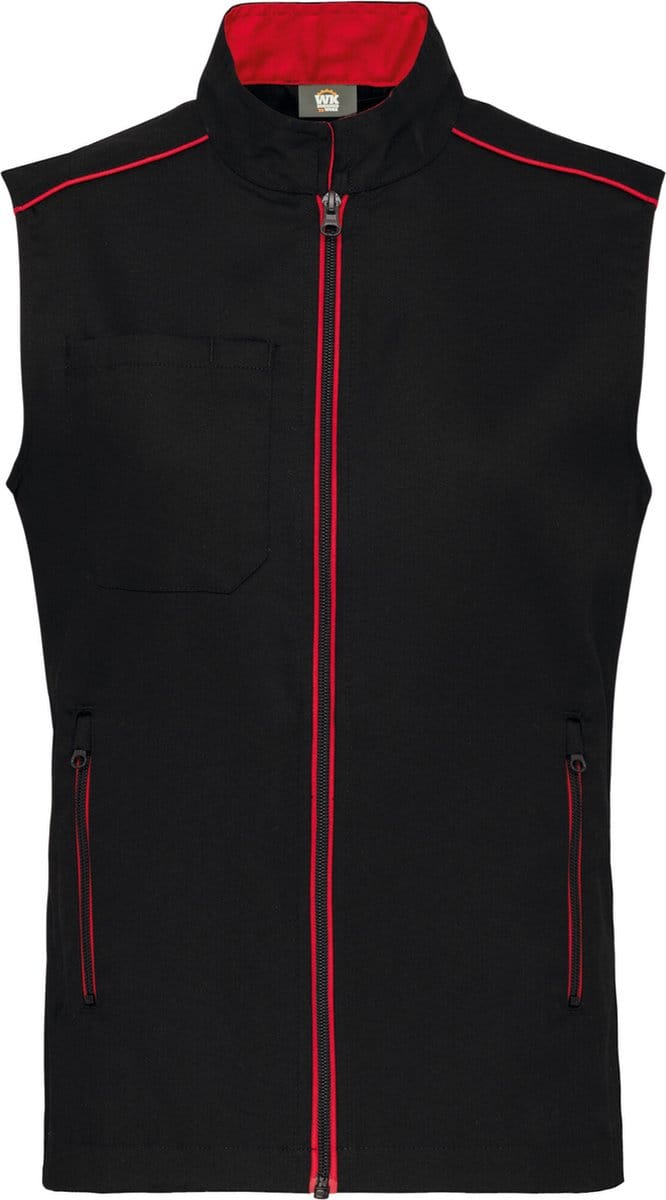 WK. Designed To Work Gilet Day To Day WK6148 - BLACK / RED - L
