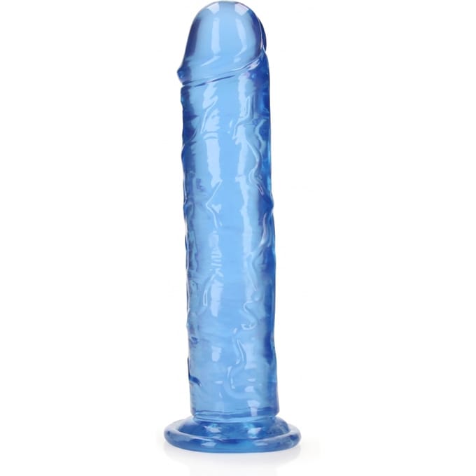 Dildo recht model met zuignap 23 cm - Blauw