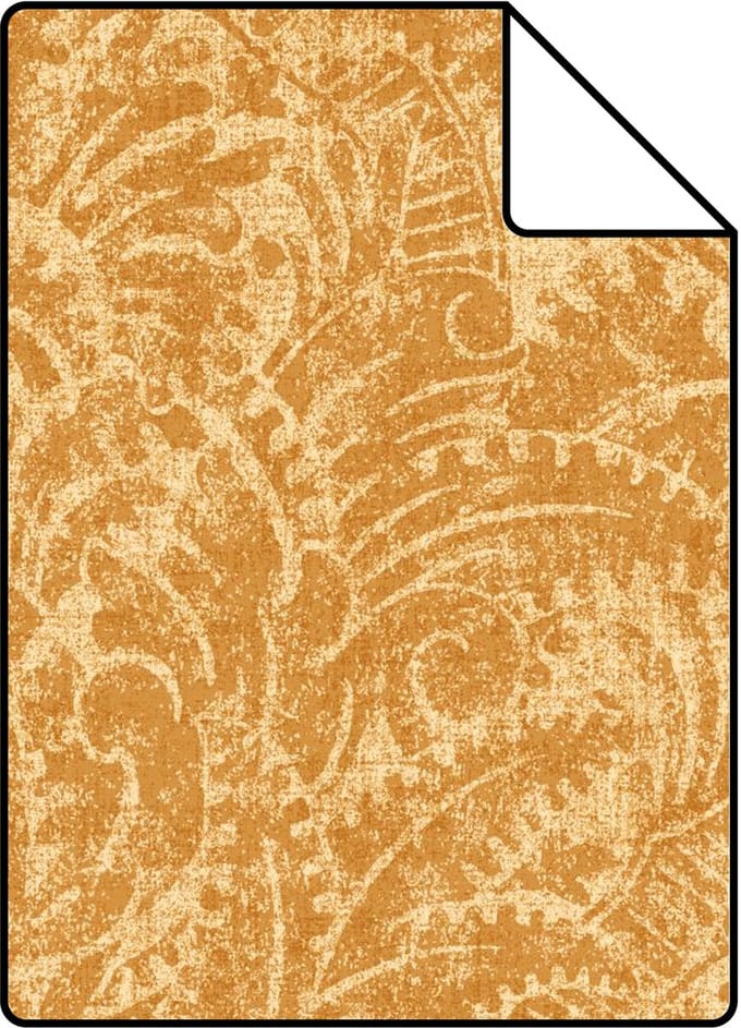 Proefstaal ESTAhome behang ornamenten terracotta - 26.5 x 21 cm - 131616-S