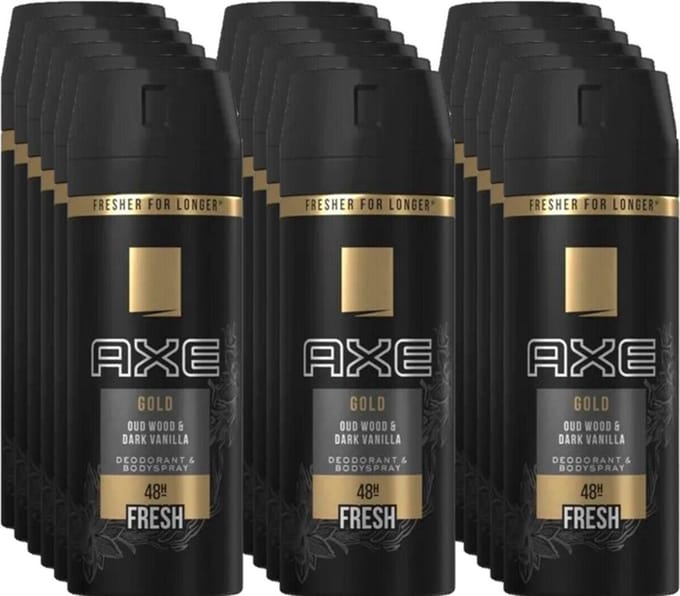 Axe Deodorant Bodyspray Gold 150 ml - Voordeelverpakking 18 stuks