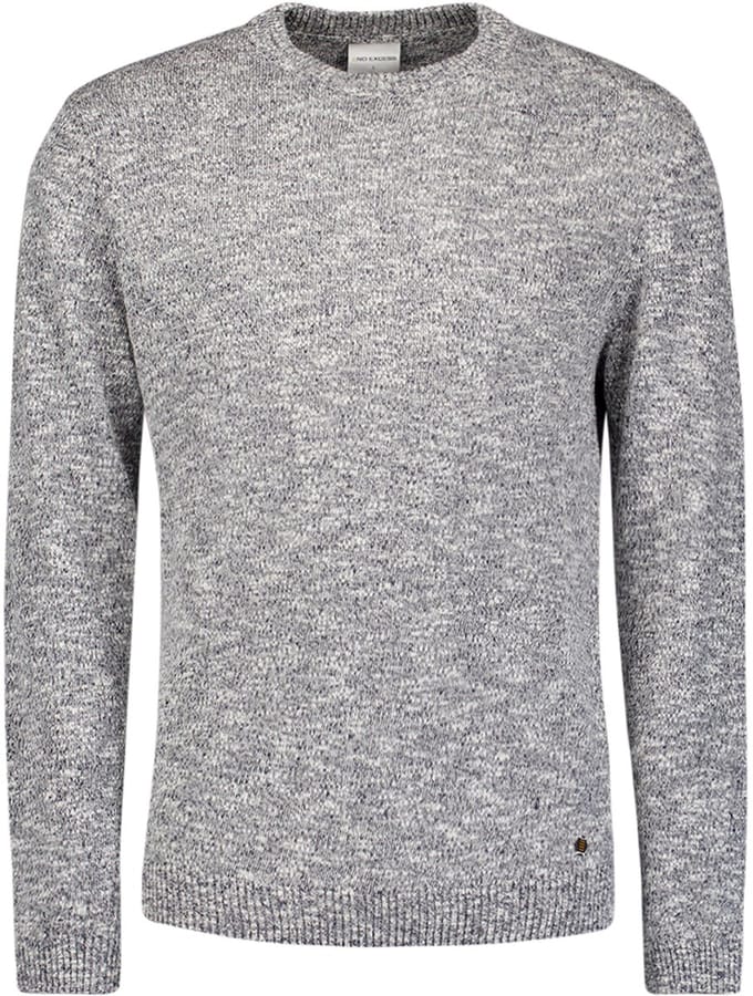 No Excess Pullover crewneck melange with line night
