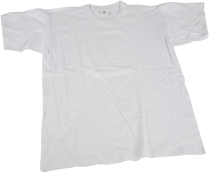 T-shirts, B: 55 cm, afm large, ronde hals, 145 gr, wit, 1 stuk