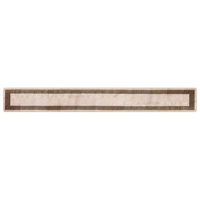 vidaXL - Tapijt - Runner - MARSA - Beige - en - Zwart - 50 - x - 400 - cm - Polyester - en - PVC