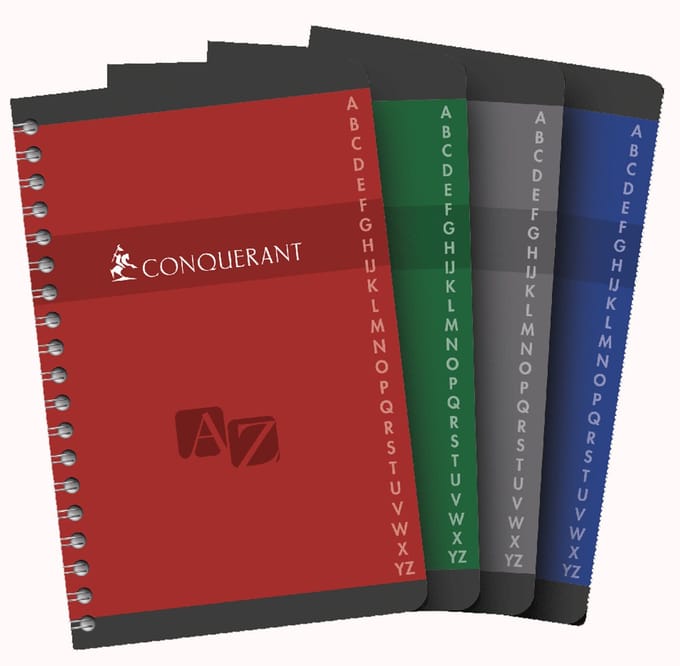 Conquerant 100101022 schrijfblok & schrift A4 180 vel Verschillende kleuren
