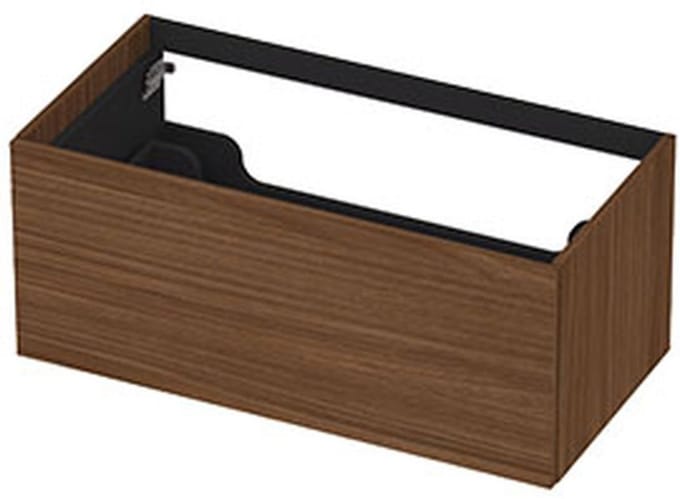 INK - Onderkast 1 Lade Push 2 Open Decor - 900x450x376 Mm - Warm Walnoot