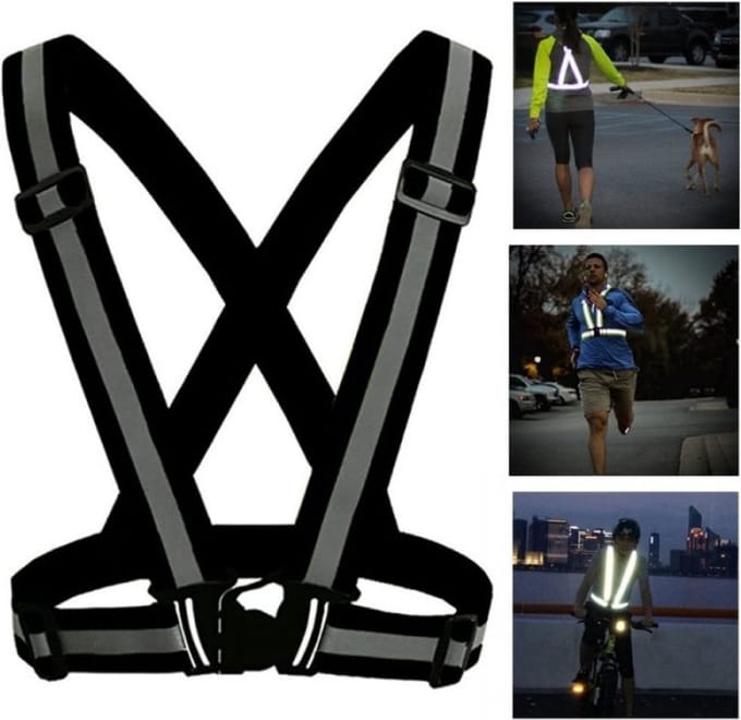 Pro Sport Hardloopvest - Reflecterend veiligheidsvest - Zwart