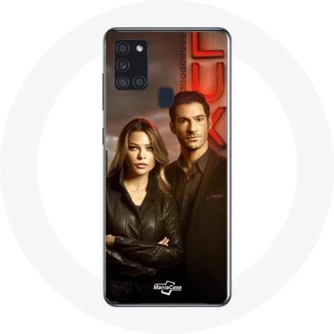 Samsung Galaxy A21S hoesje Chloe Decker en Lucifer Morningstar