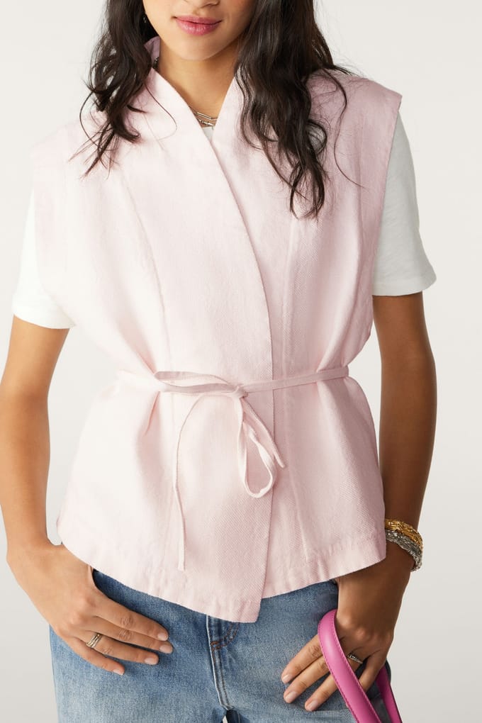 BA&SH Veste Iseult Ecru Taglia: M | Gilet Outlet | Donna | Marrone