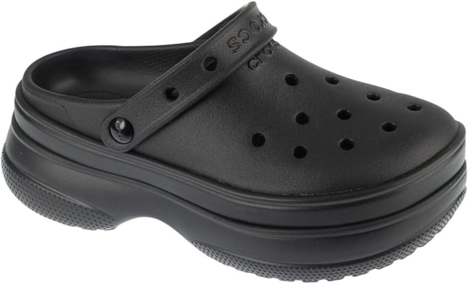 Crocs Classic Stacked Clog, Vrouwen, Zwart, Slippers, maat: 36/37