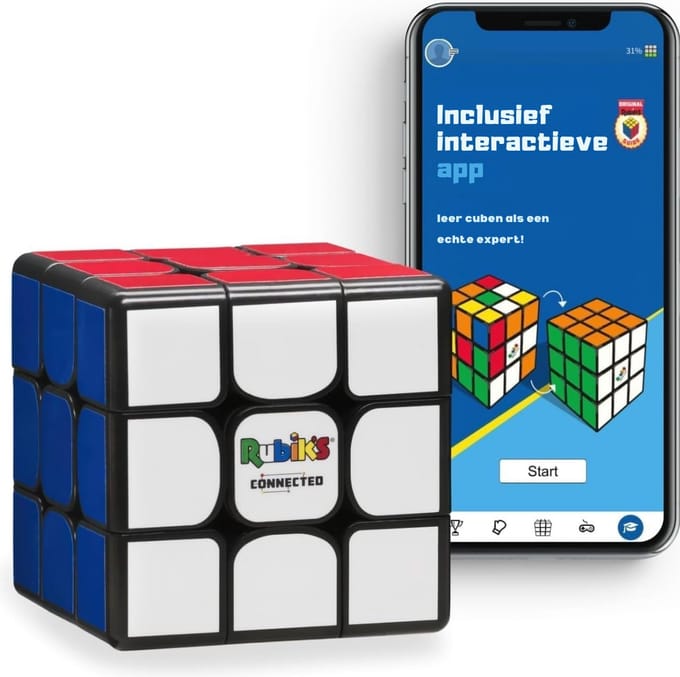 Rubik's Connected X - Slimme Kubus - Bluetooth Kubus - Educatief Speelgoed - Interactief Speelgoed - 3cm x 3cm