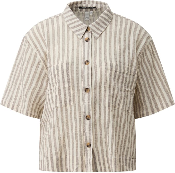 Gestreepte Dames Blouse met Knopen QS Loose Fit