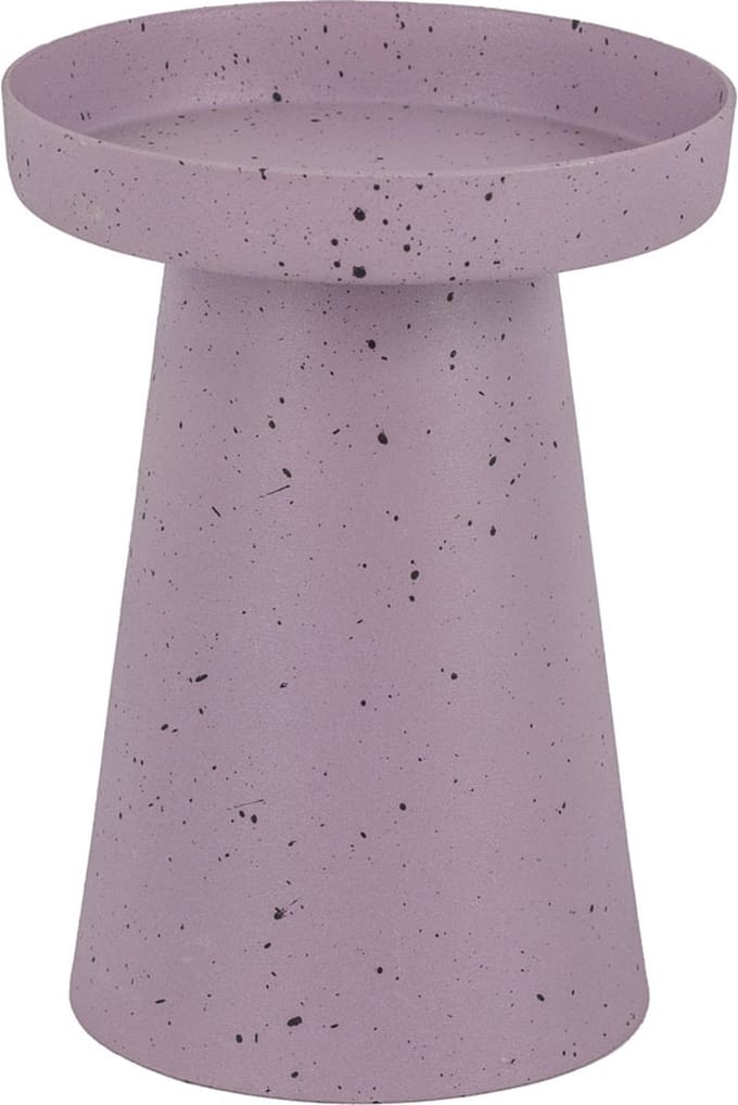 Metalen kaarsenstandaard lila dots