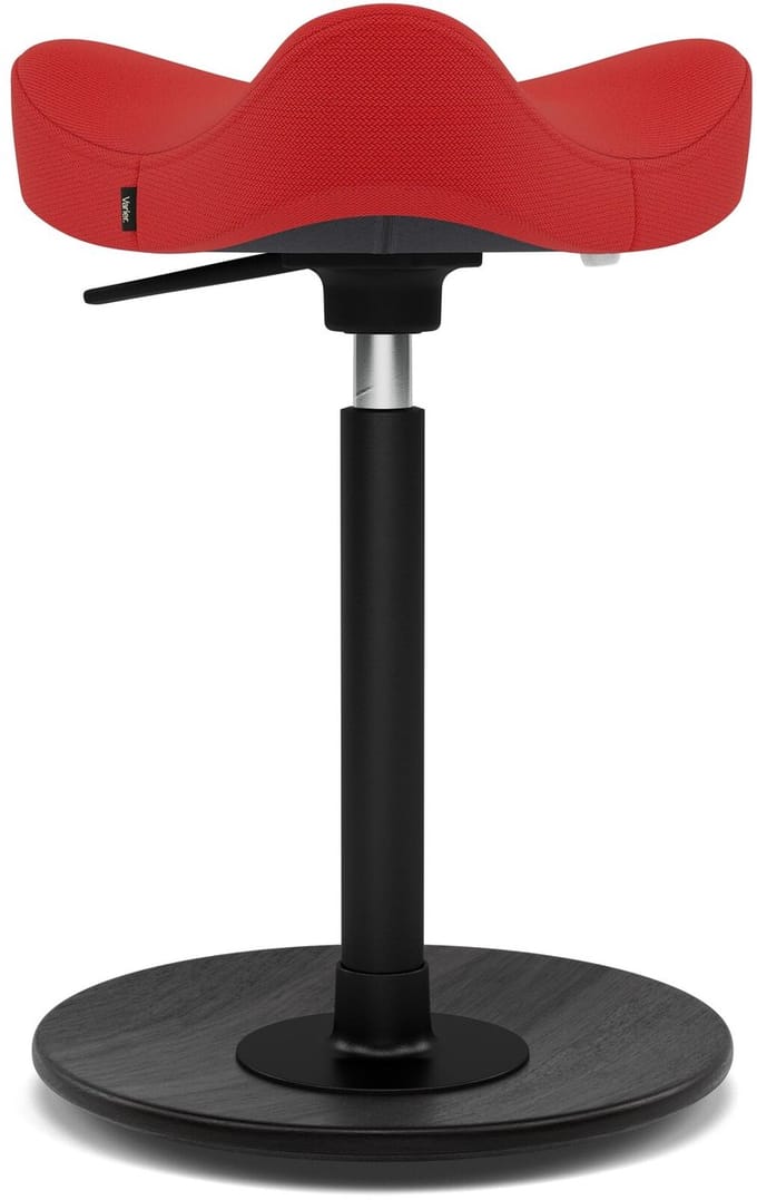 Varier Stokke Move Compact zadelkruk, Rood/Zwart Revive - ergonomisch