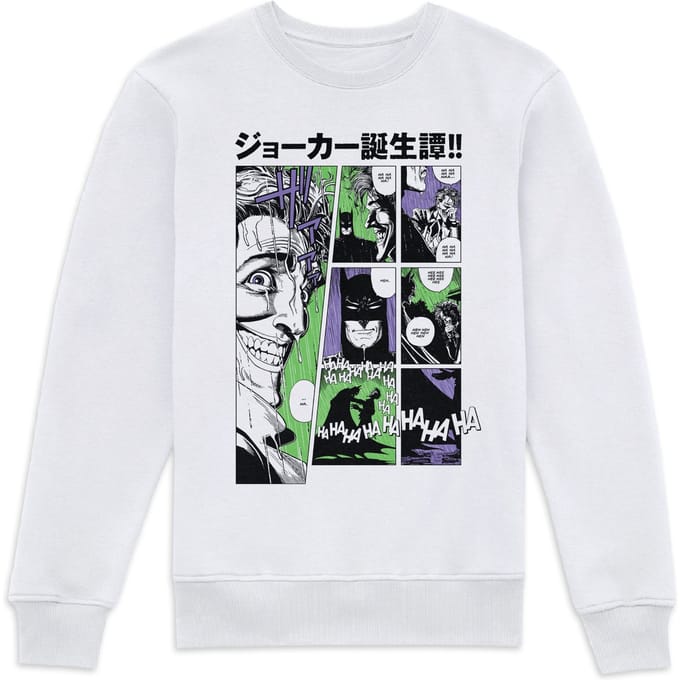 Joker Manga-ha-ha Sweatshirt - White - S - Wit