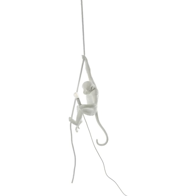 SELETTI LED decoratie-hanglamp Monkey Lamp, wit, hangend