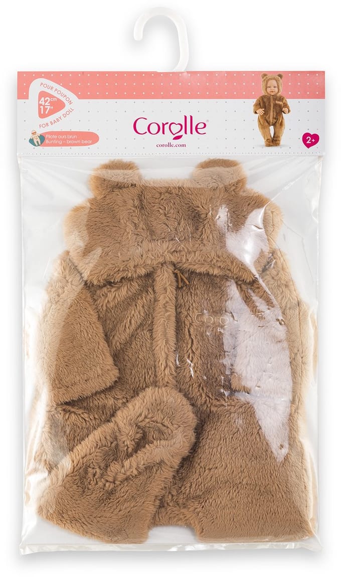 Corolle Bunting Brown Bear Onesie - 42cm