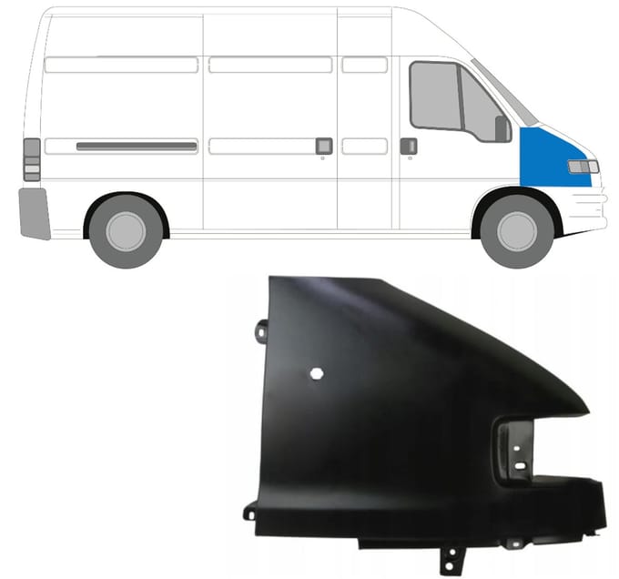 Voorste spatbord voor Peugeot Boxer 1994-2002 / Rechts