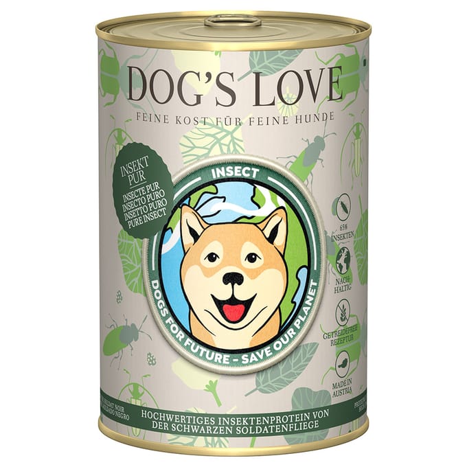 6x 400g Dog's Love Insectenvoer Nat