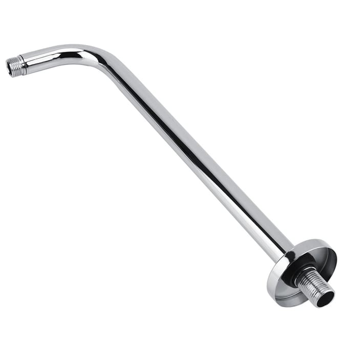 Extra Long Stainless Steel Shower Rain Head Arm Replacement Flange Set Wall Fixed Chrome Finish gray