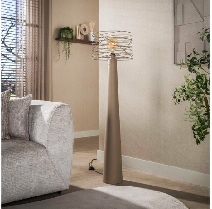 Vloerlamp Curl 1L - Beige - 40x40x145 cm