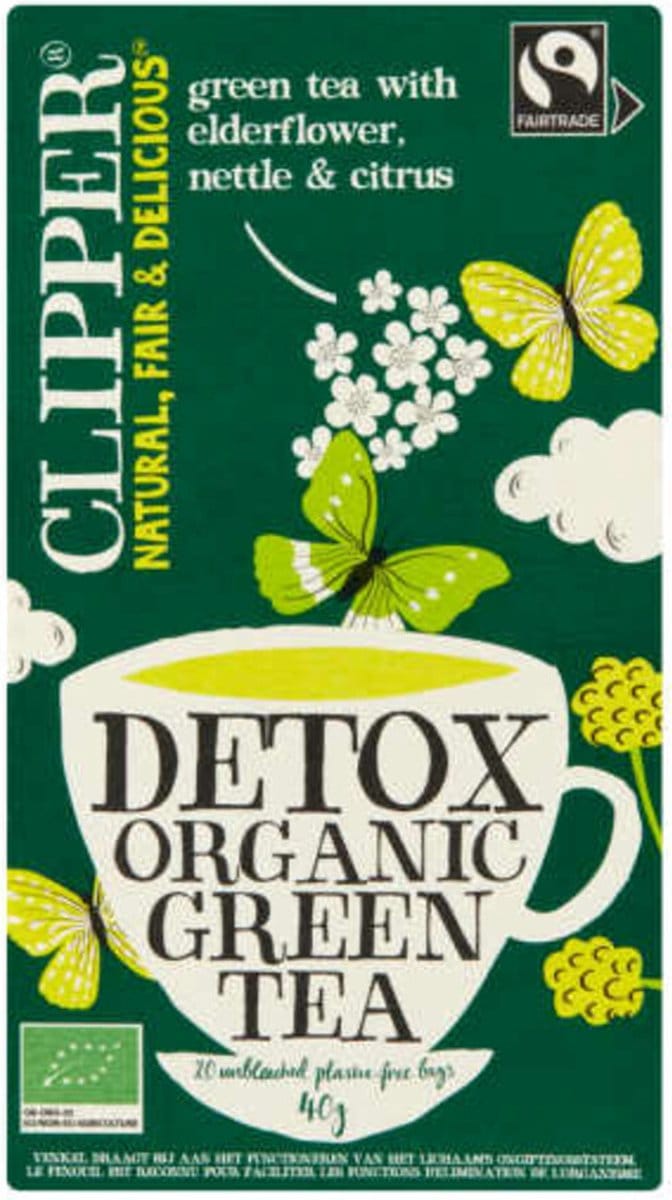 Clipper - Thee Detox Green Tea - 4 x 20 stuks - Voordeelverpakking