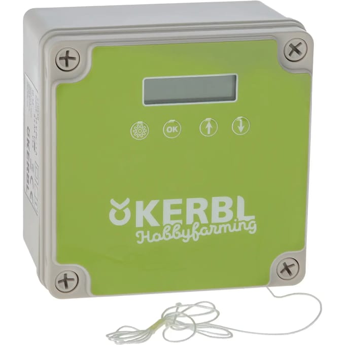 Kerbl Besturingseenheid voor automatische kippendeur | daglichtsensor + timer | voor schuiven 0,5–2,5 kg
