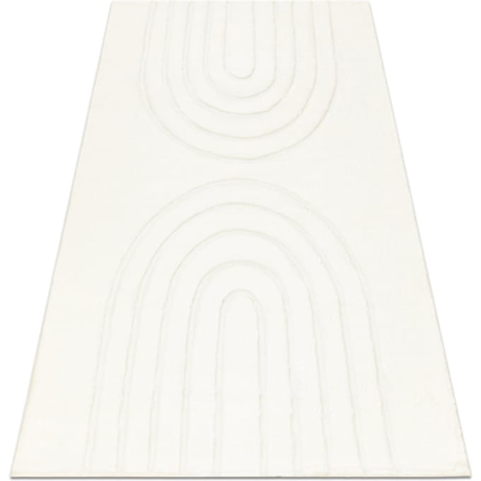 Kleden Rugsx CURVY wit 11 Arches wasbaar vloerkleed, structuur, 60x100 cm