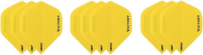 3 sets (9 stuks) Super Sterke Gele Poly XS100 - flights - dartflights