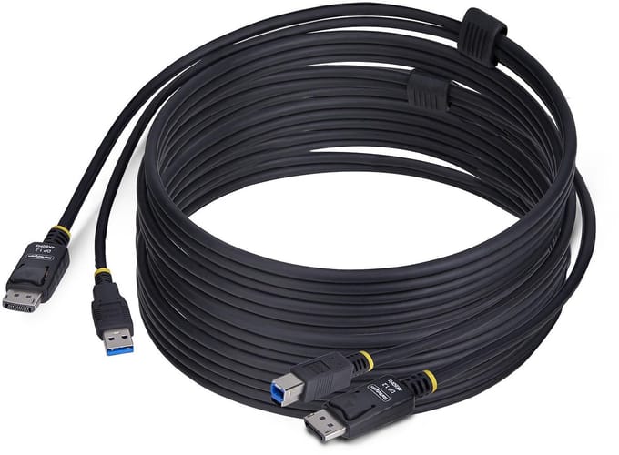 StarTech.com 10ft (3m) DisplayPort and USB 5Gbps KVM Cable - keyboard / video / mouse (KVM) cable - 3 m