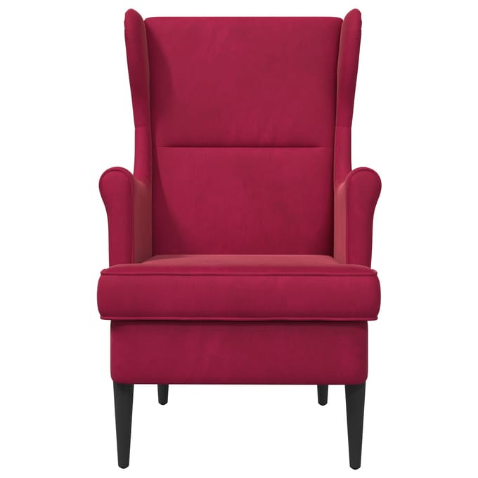 vidaXL - Fauteuil - Wijnrood - Fluweel