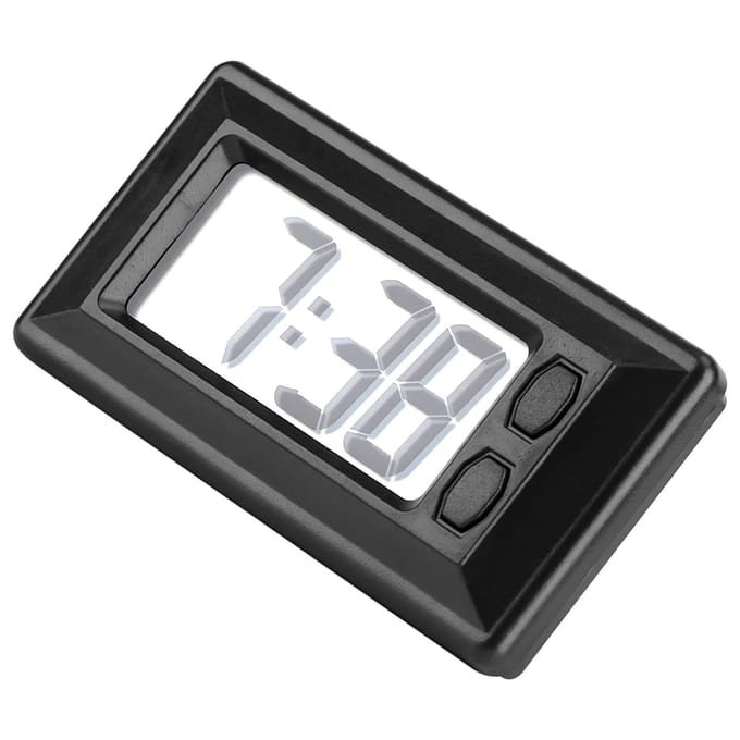 LCD Digitale Tafel Auto Dashboard Bureau Elektronische Klok Datum Tijd Kalender Weergave wit