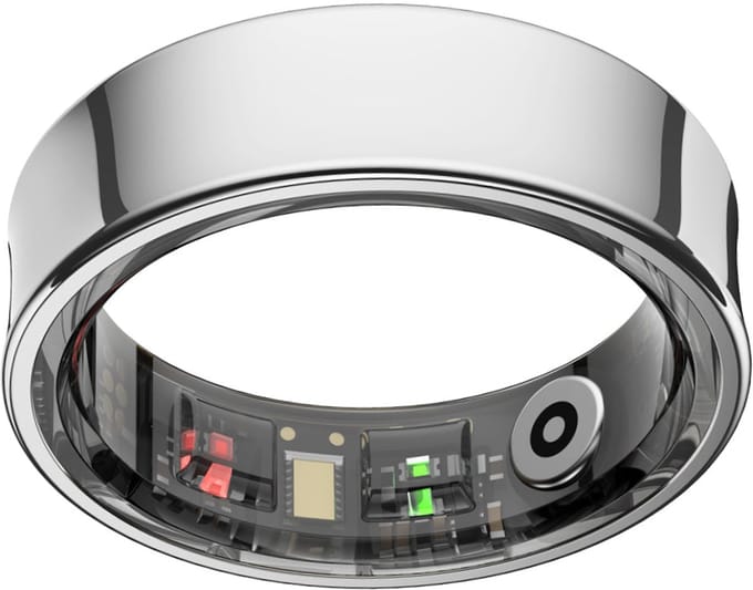 NOLATR Smart Ring ELITE LUX Silver - Size 8