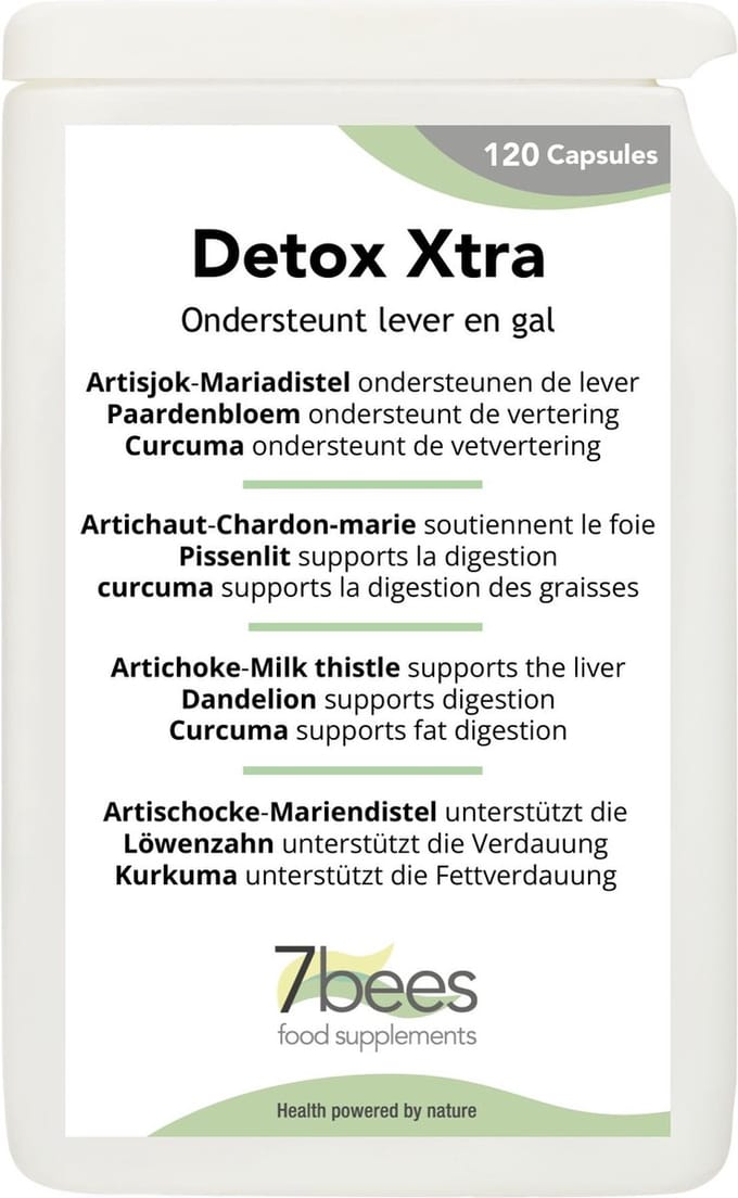 7Bees Detox Xtra - Artisjok en mariadistel - 120 capsules