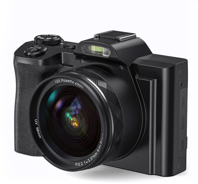 Digitale camera 5K 48MP 16x zoom 3,5-inch scherm, autofocus, anti-shake