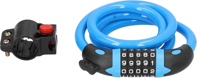Fiets Codeslot - Combinatieslot Beveiliging - Diefstal Voorkomen - 5-Cijferige Combinatie - 15 cm - Blauw