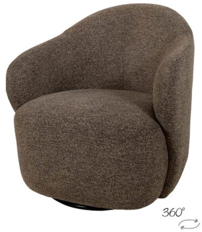 Jimi draaifauteuil 360 - Cremona - Taupe 04 - Star Collection