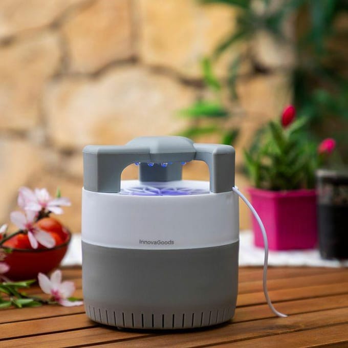 Lampe anti-moustiques à aspiration KL Silen InnovaGoods blanc