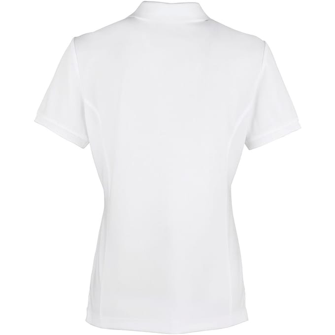 Premier Dames/dames Coolchecker korte mouw Pique Polo T-Shirt (Wit)