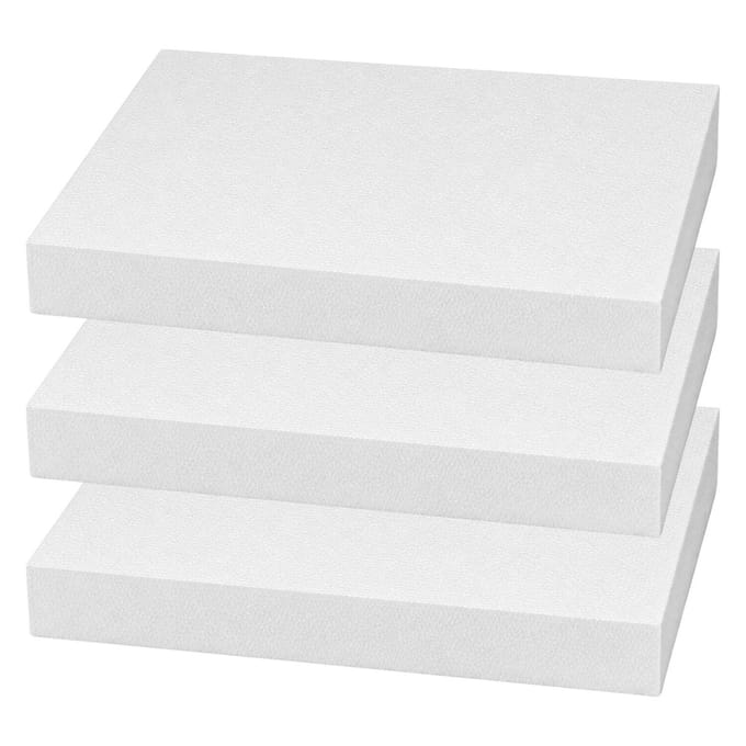 Piepschuim vormen - rechthoek - 3x - 30 x 40 x 4 cm - styropor hobby / DIY vorm - basis knutselfiguren