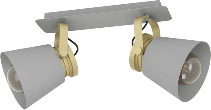 EGLO Twicken Spot - E27 - 37 cm - Grijs|Goud -Staal