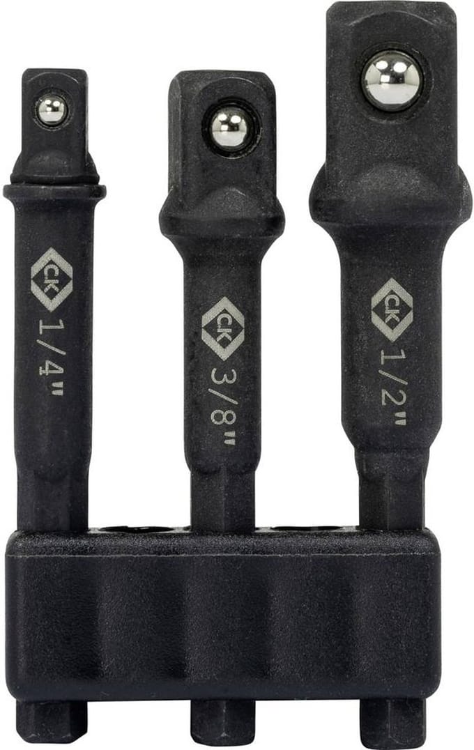 C.K T4571 Dopsleuteladapterset 1/2, 3/8, 1/4