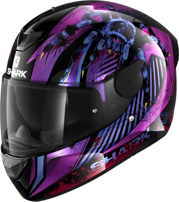 Shark D-Skwal 2 Atraxx Zwart Violet Glitter KVX Integraalhelm - Maat XL - Helm