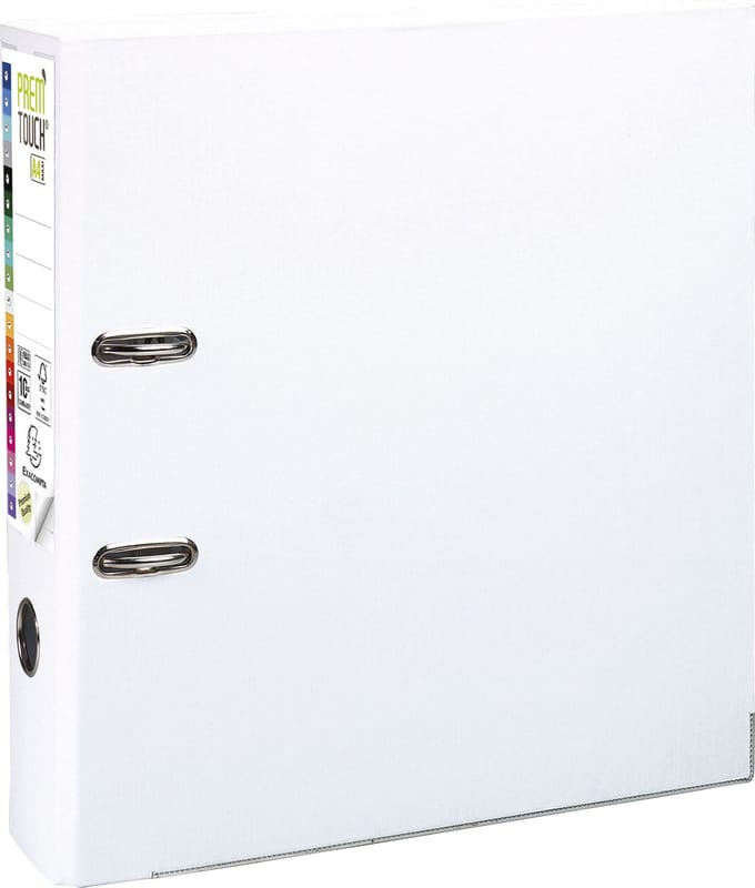 Exacompta 10x Prem'Touch® PP Ordner met hefboom - Rug 80mm - A4 maxi - Wit - 53348E